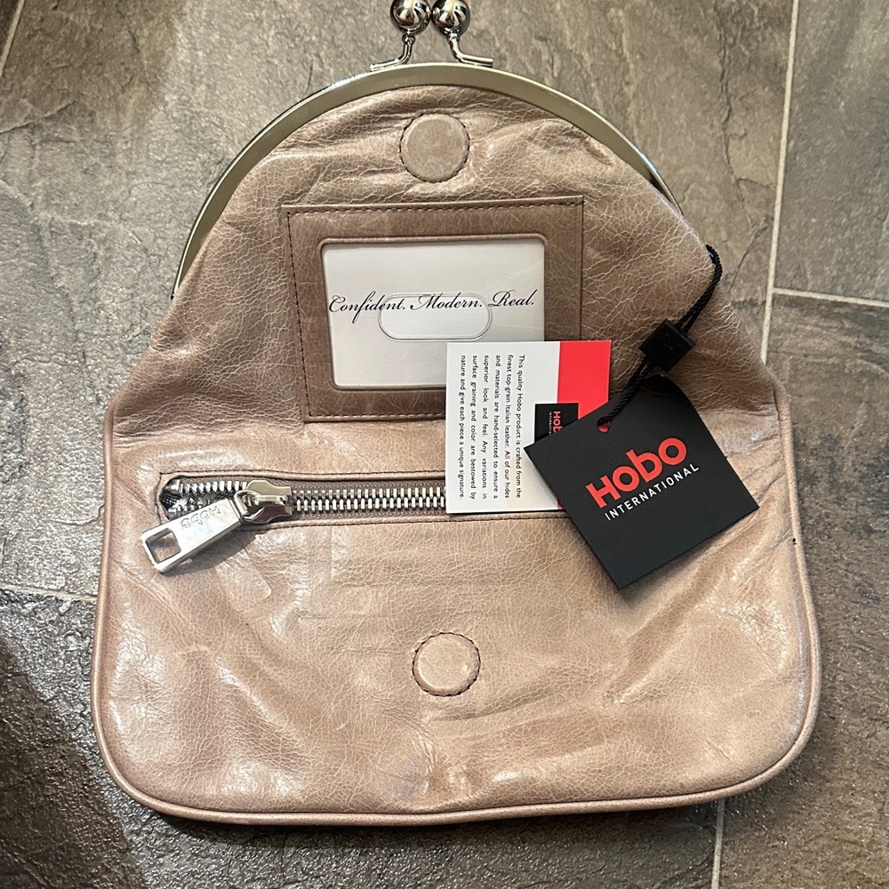 HOBO Metallic Leather Clutch